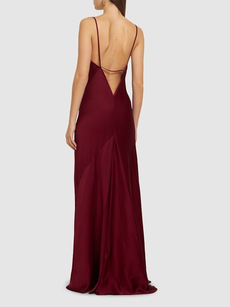 Cami satin crepe long dress - 3