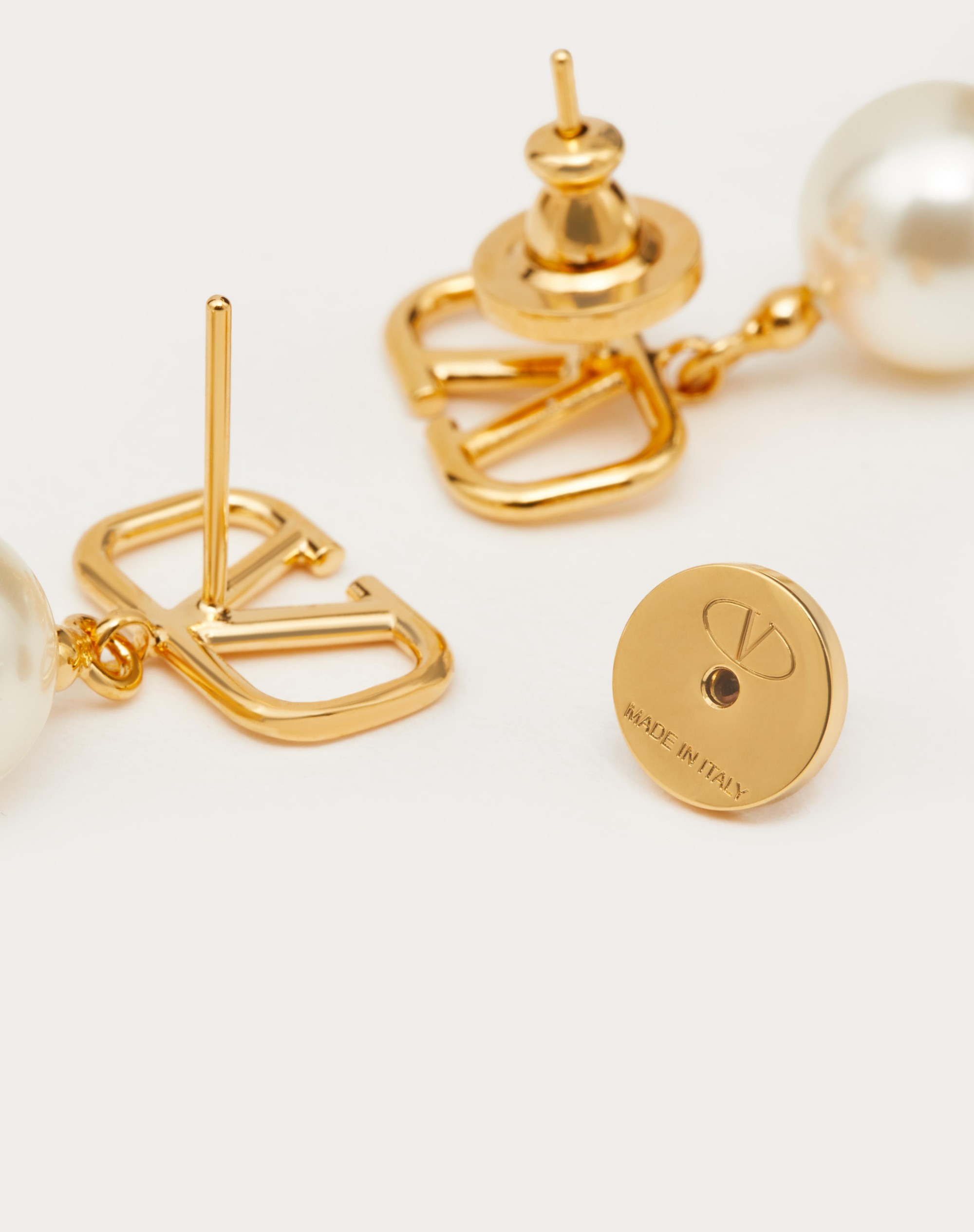 VLOGO SIGNATURE EARRINGS WITH SWAROVSKI® PEARLS - 4