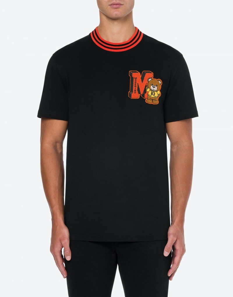 Moschino VARSITY TEDDY BEAR ORGANIC JERSEY T-SHIRT outlook