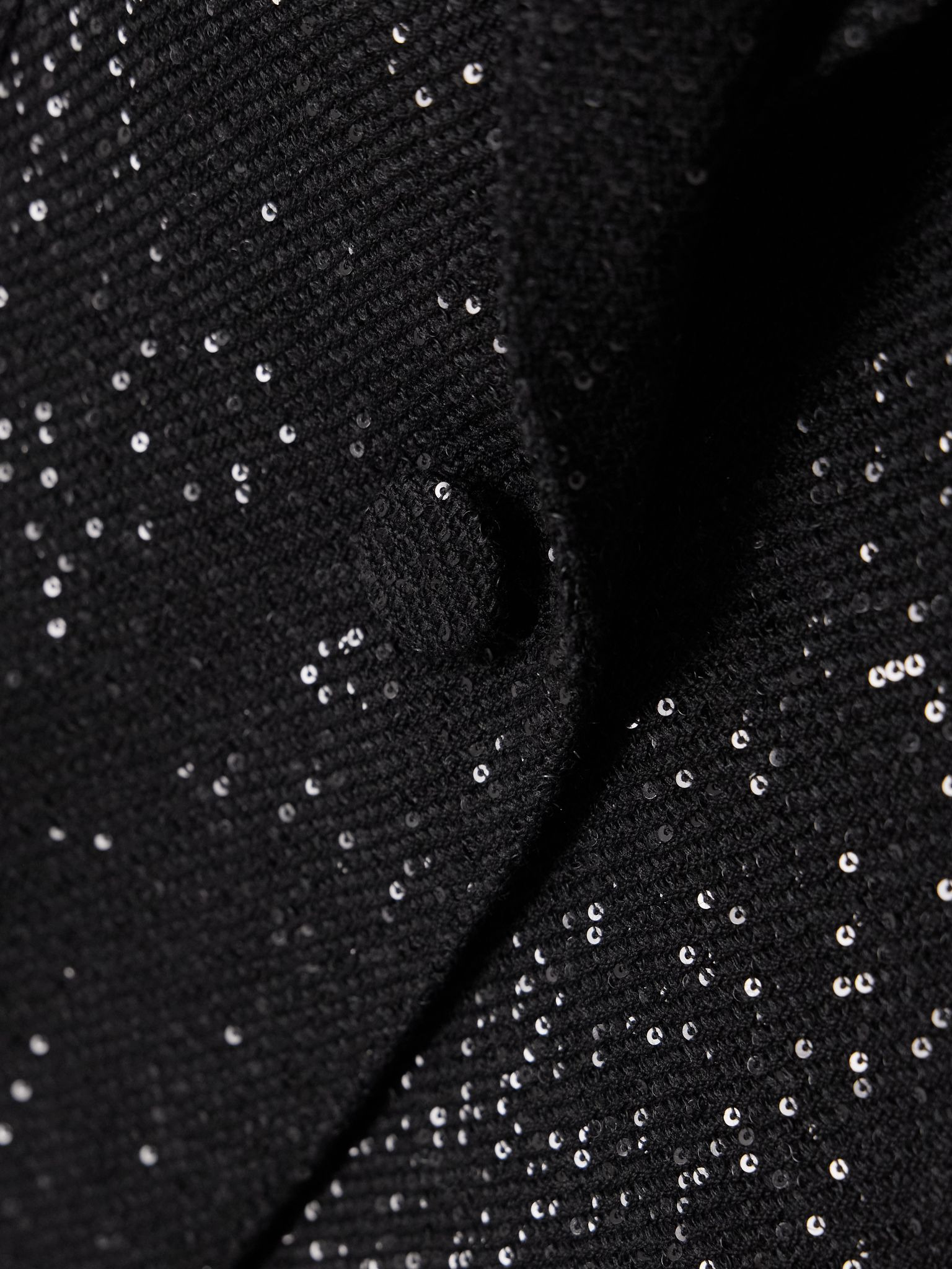 Sequin-embellished wool-blend blazer Black - 4
