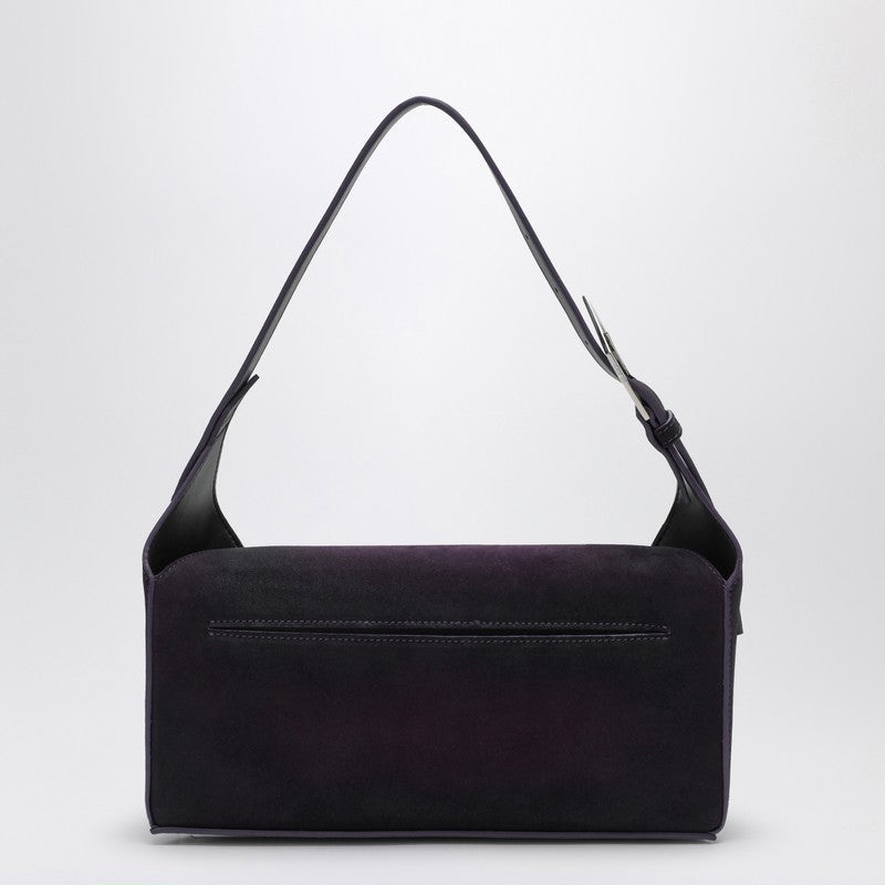 The Attico Dark Violet 7/7 Suede Shoulder Bag Women - 3