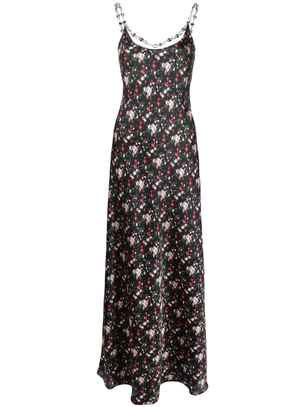 floral-print chain-link maxi dress - 1