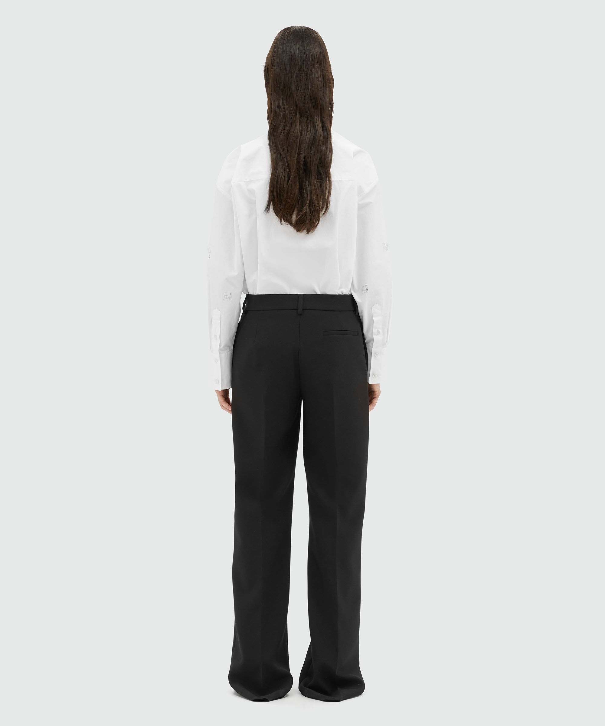 Black tailored palazzo pants - 3