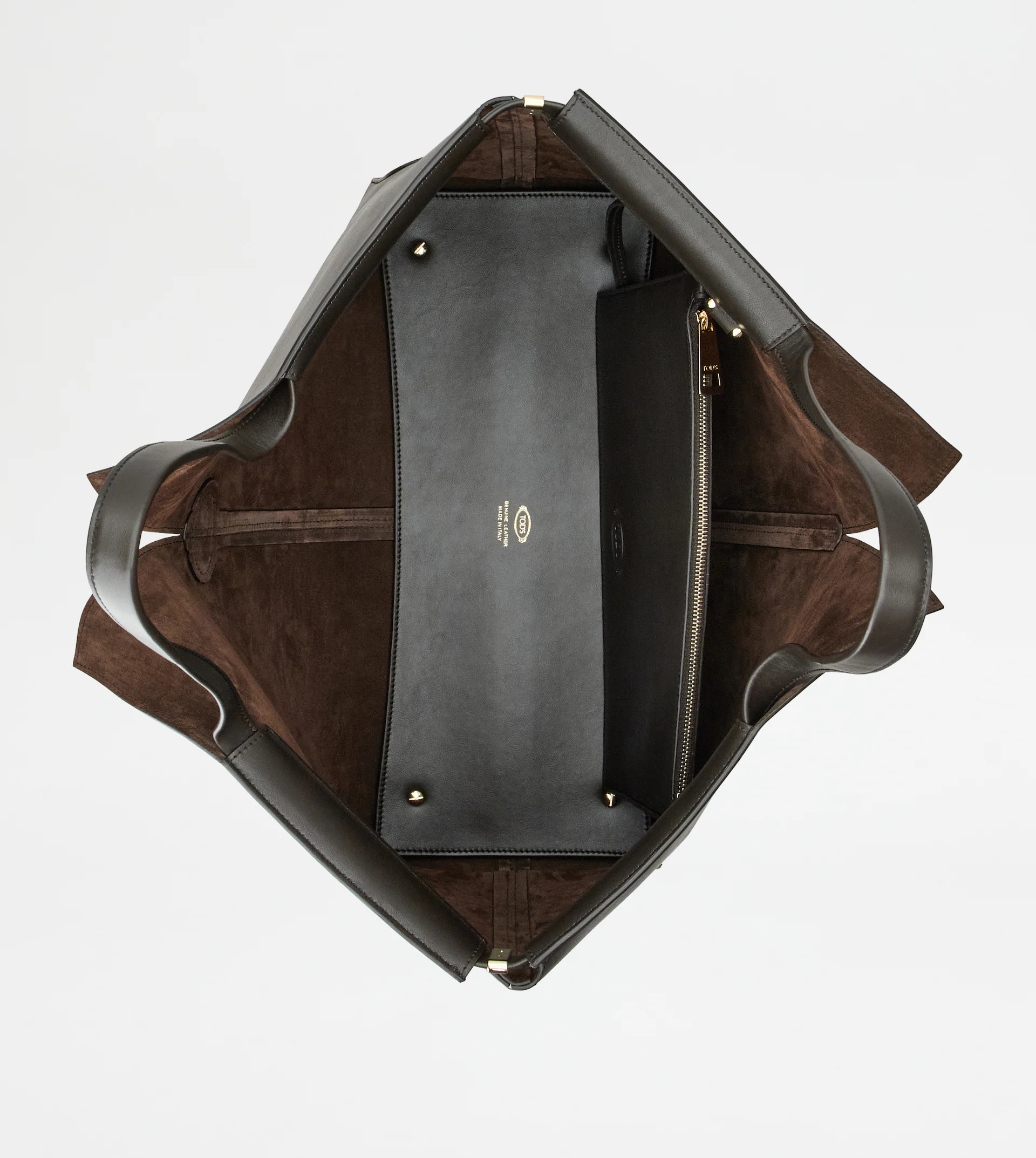 TOD'S DI FOLIO IN LEATHER MEDIUM - BROWN - 5