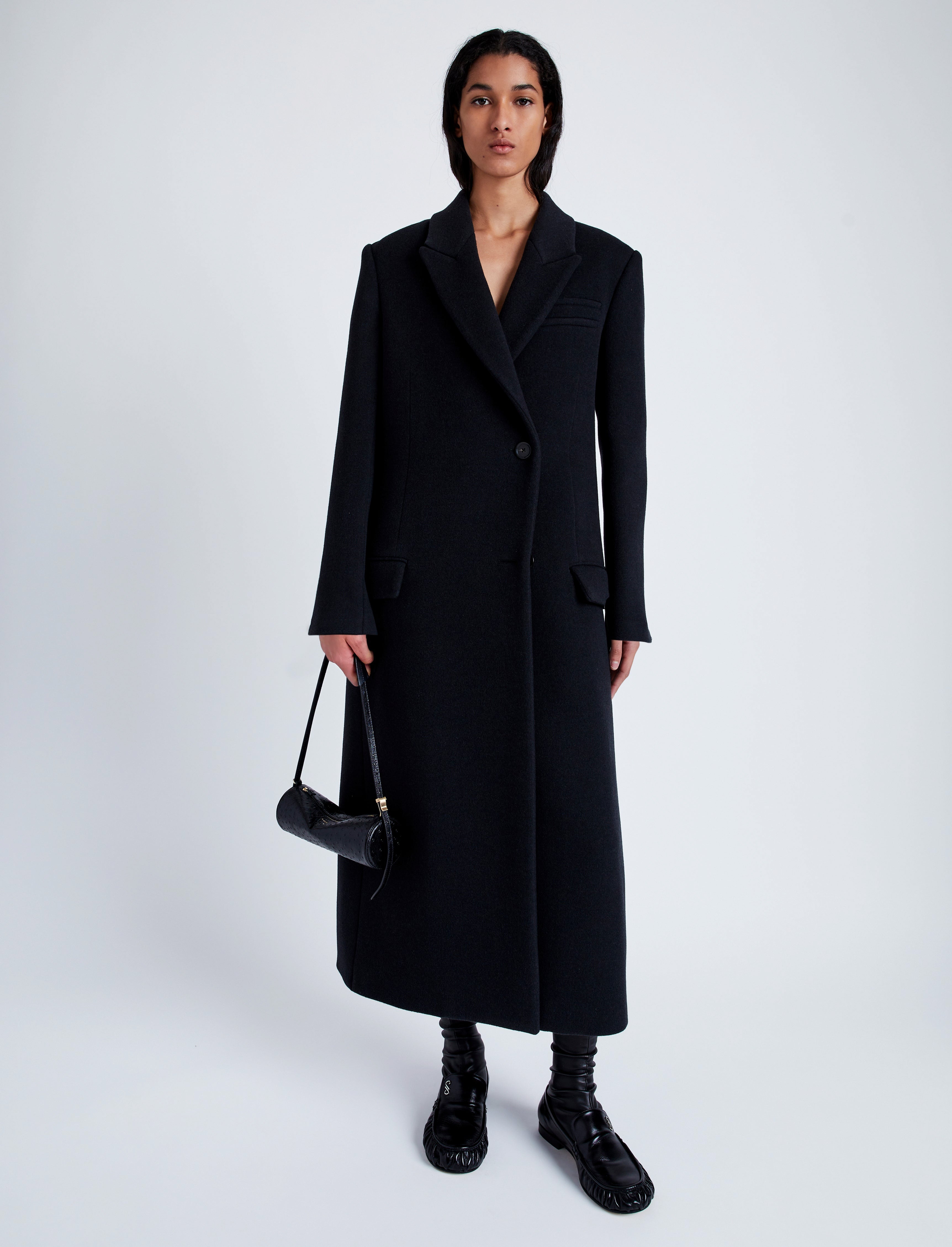 Reed Coat in Brushed Melange Wool - 7