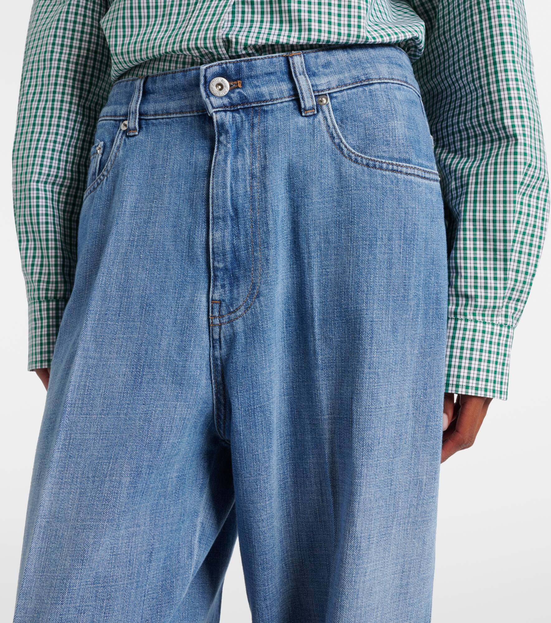 Logo mid-rise wide-leg jeans - 4