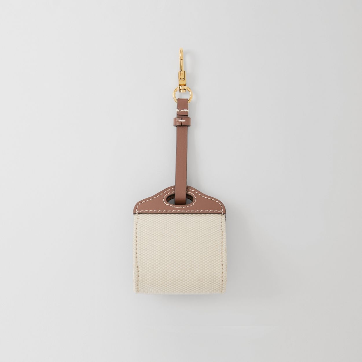 Two-tone Leather and Canvas AirPods Case - 5