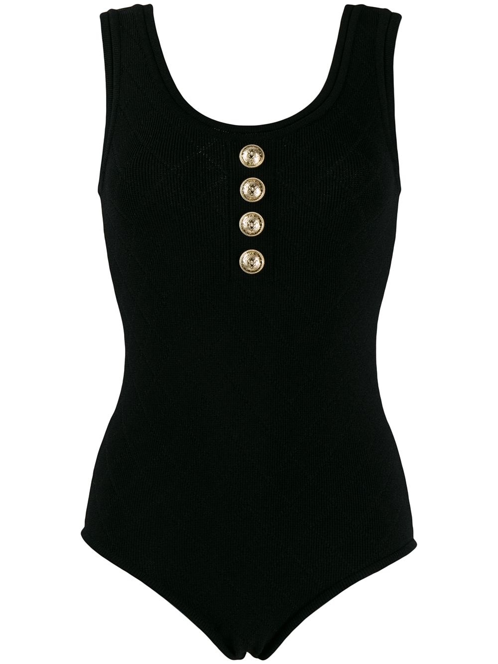 button embellished bodysuit - 1