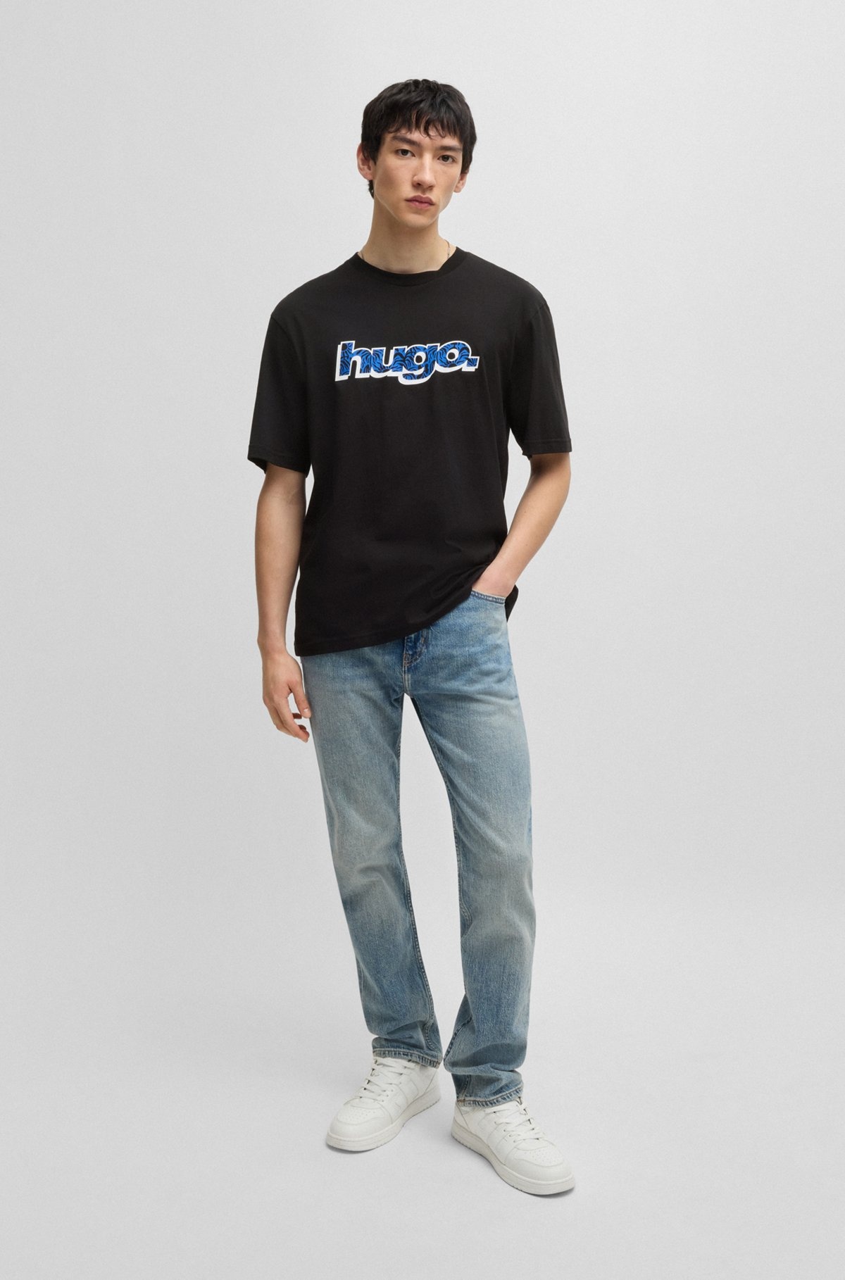 COTTON T-SHIRT WITH GRAPHIC LOGO PRINT - 4