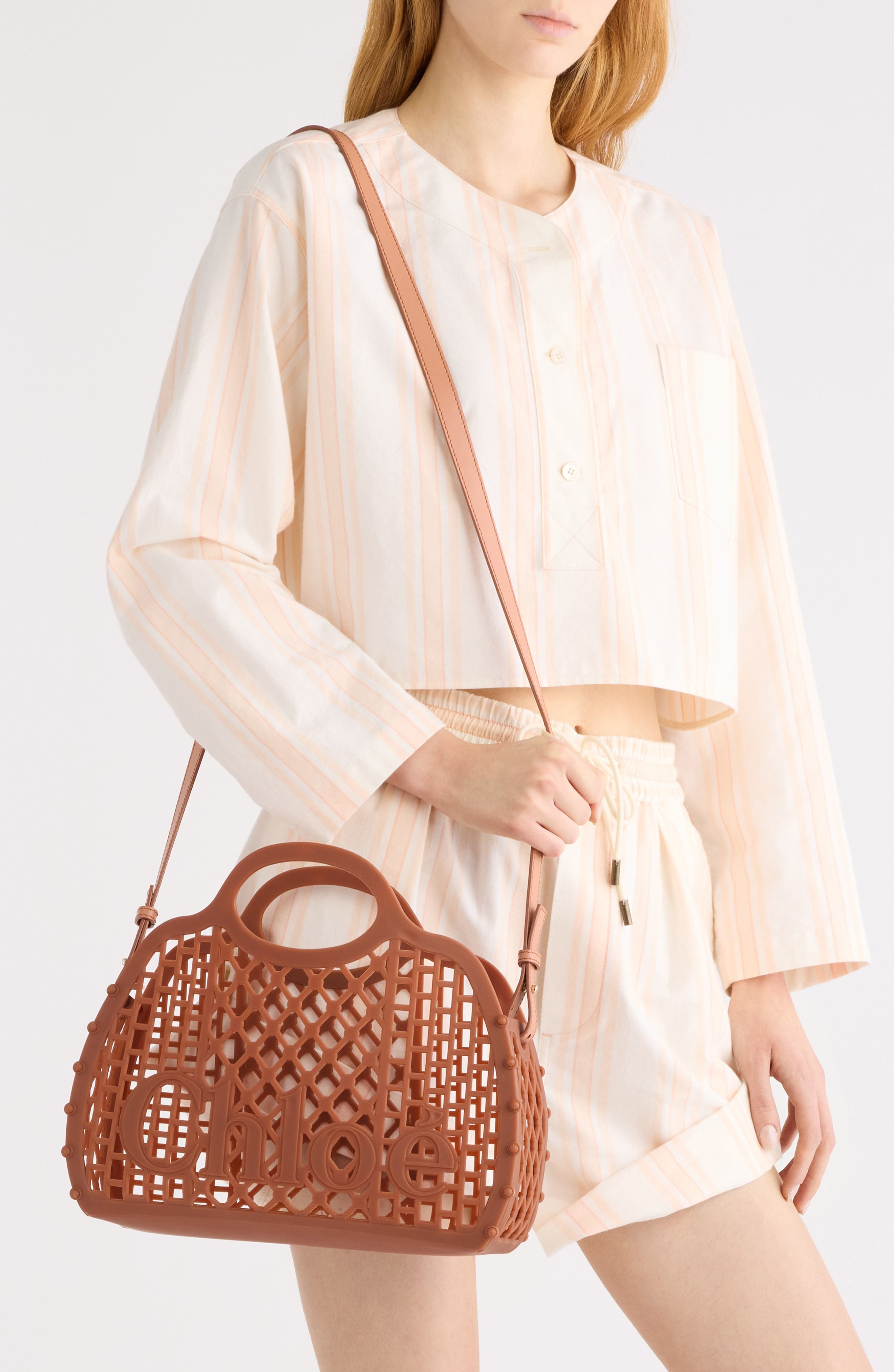 Chloé Cage Jelly Tote in Wooden Orange at Nordstrom - 2