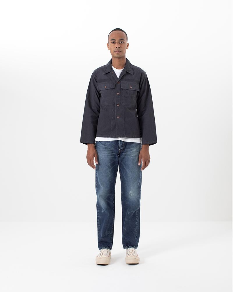 CARDWELL SHIRT L/S DMGD NAVY - 2