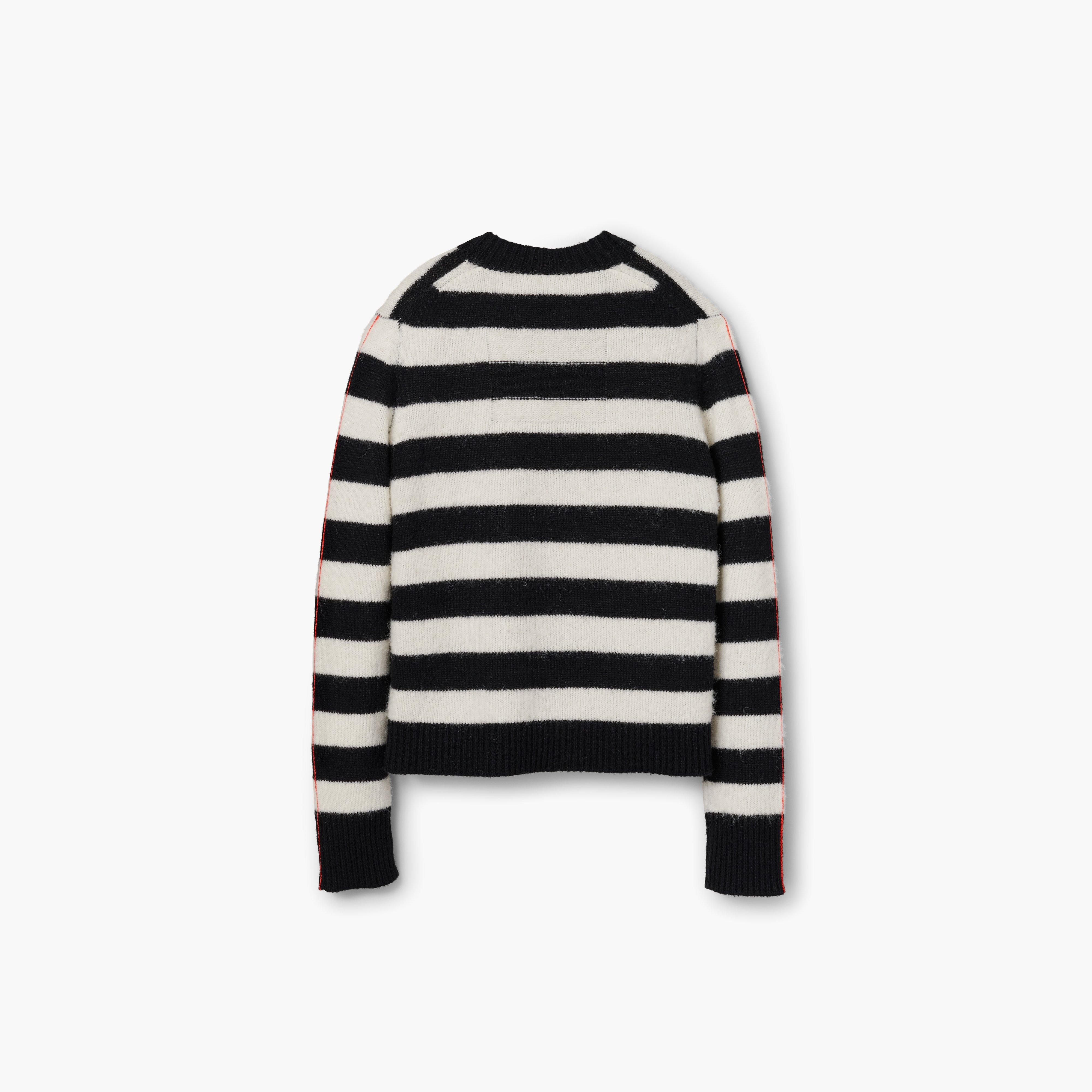 THE STRIPED BRUSHED LOGO SWEATER - 5