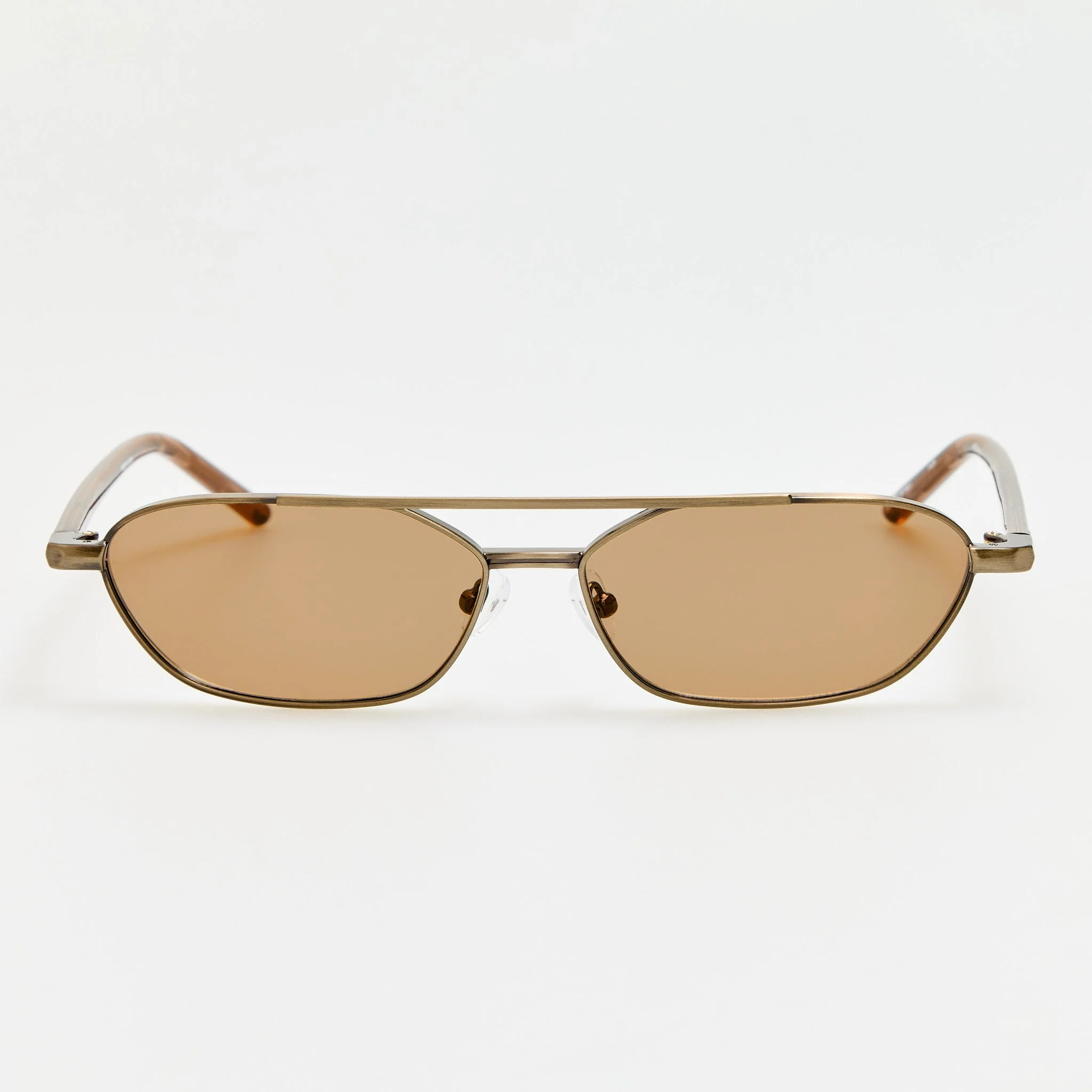 Kika Gloria Sunglasses in Antique Gold and Slate - 1