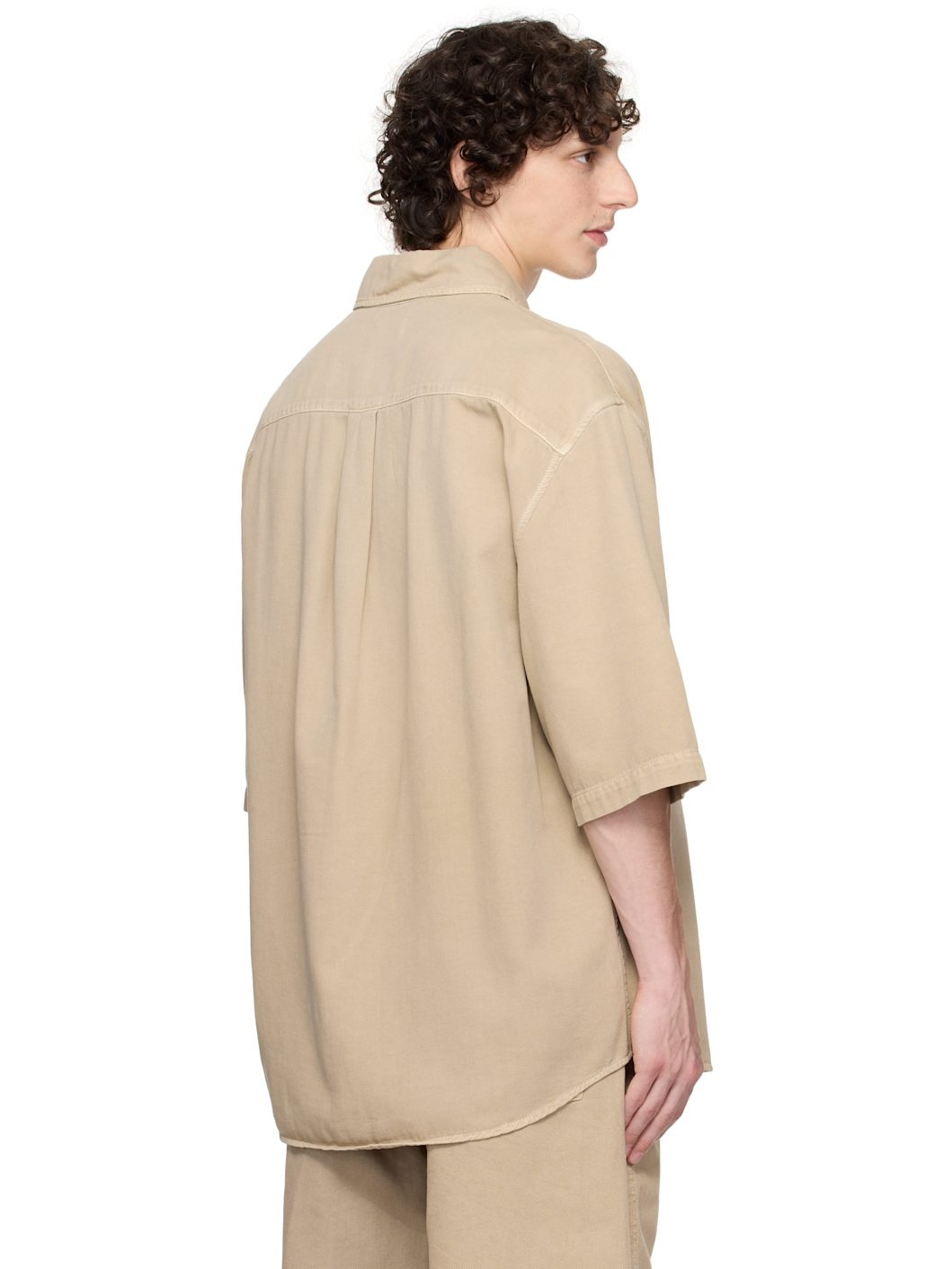 Taupe S/S Denim Shirt - 3