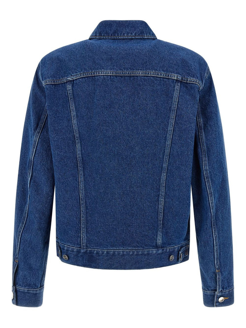 GUCCI contrast-stitching horsebit denim jacket outlook