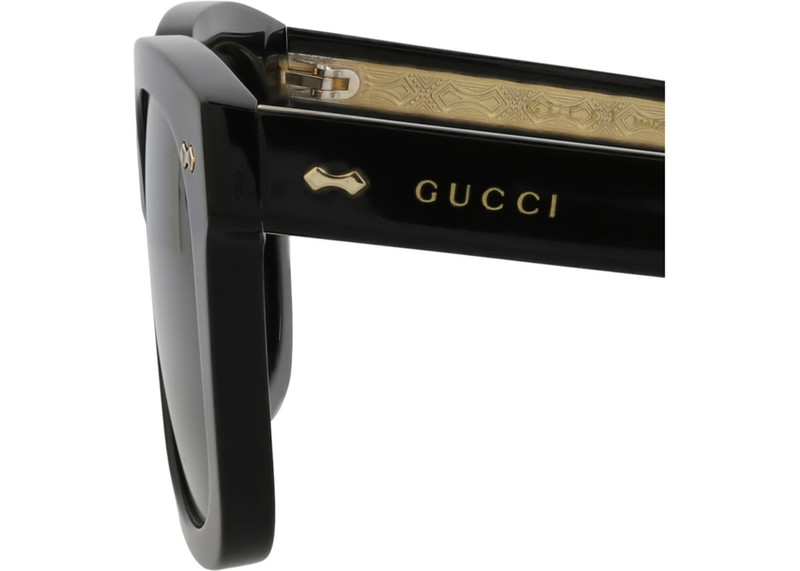Gucci Square-Frame Acetate Sunglasses Black Black Grey (GG0912S-30010538-001) 4