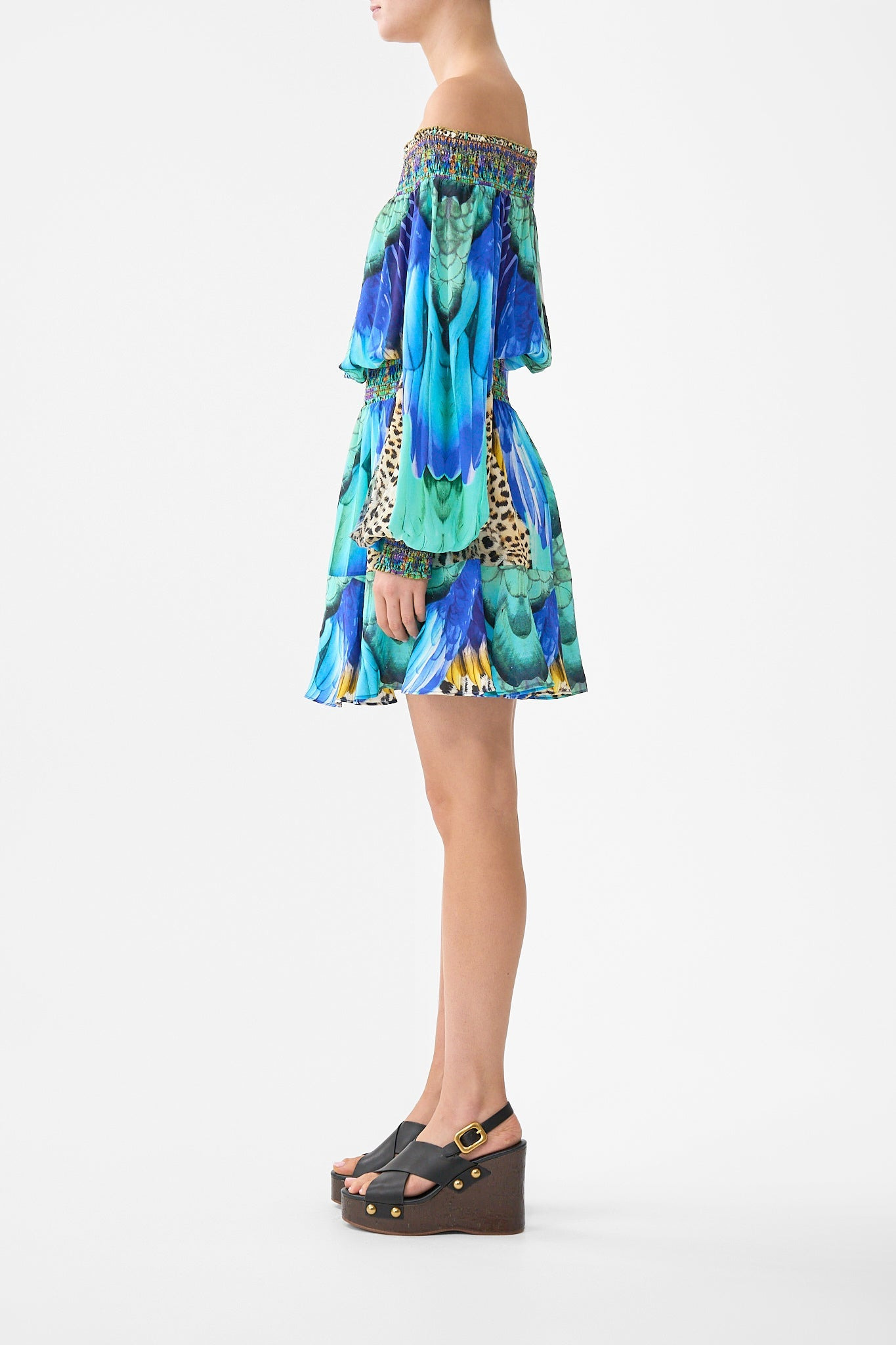 OFF SHOULDER SHORT DRESS - 3