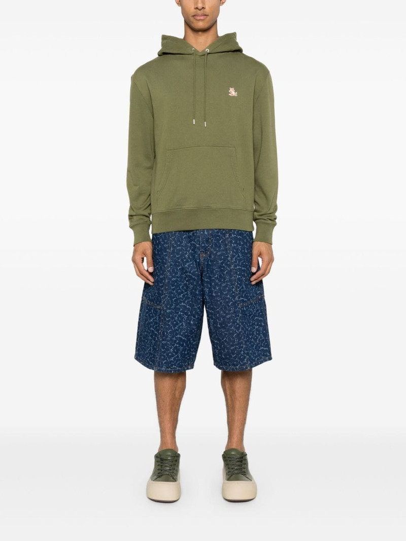 Maison Kitsuné Chillax-Fox motif cotton hoodie outlook