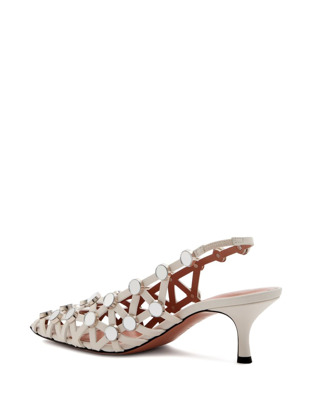 50mm Grid slingback pumps - 2