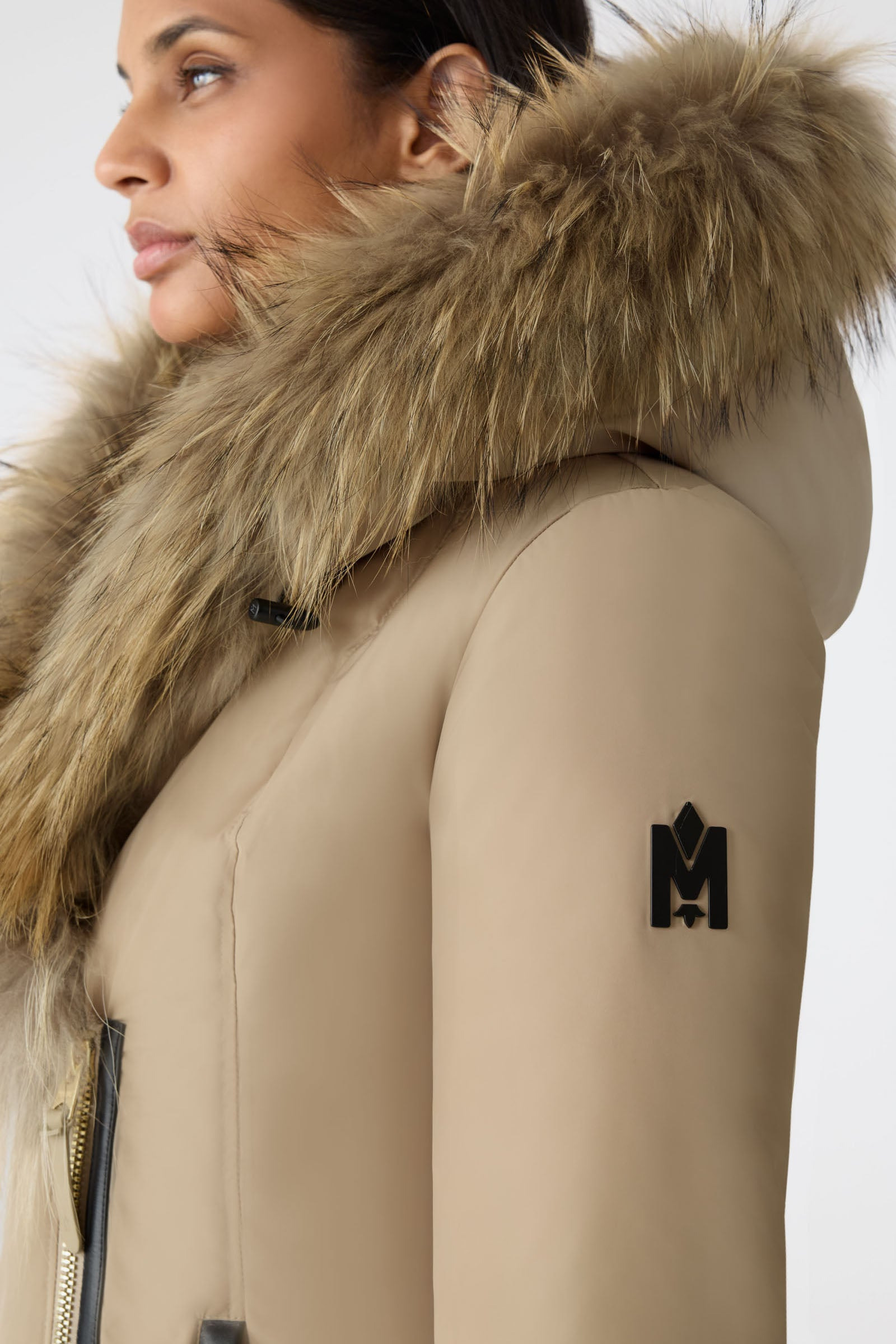 ADALI down coat with natural fur Signature Mackage Collar - 8
