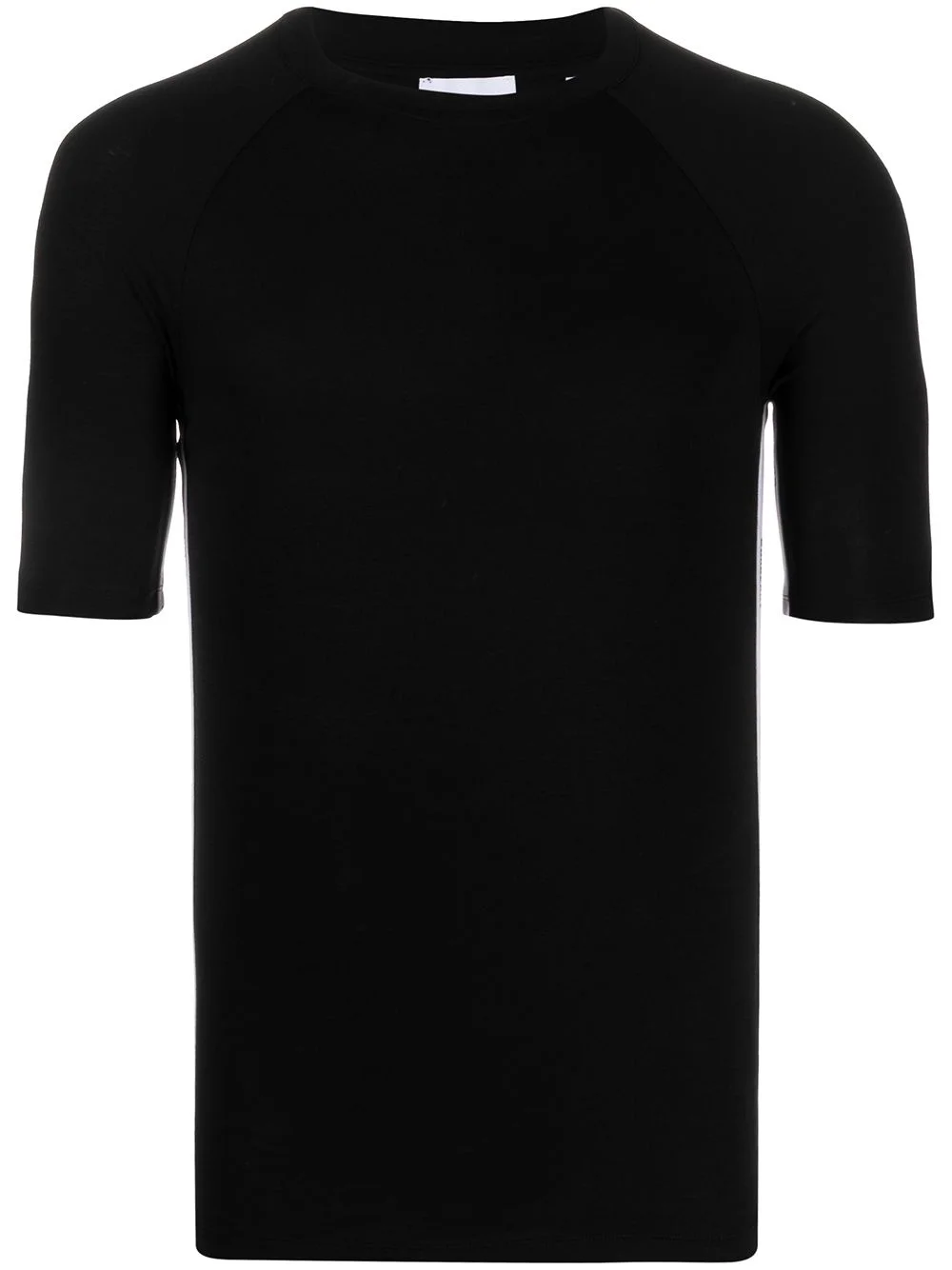 logo trim fitted T-shirt - 1