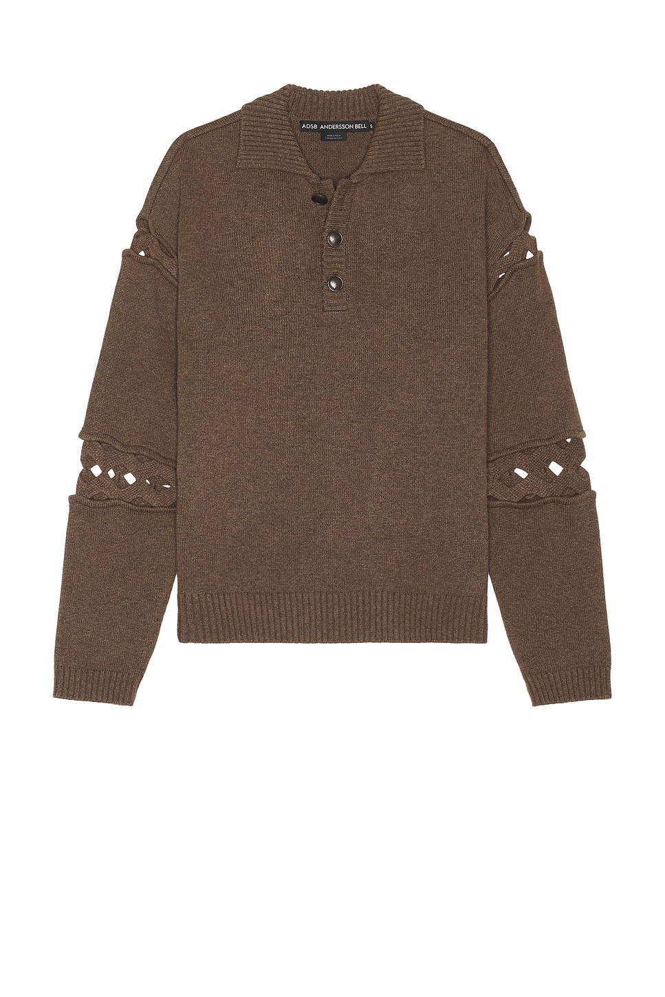 Cut Out Polo Sweater - 1