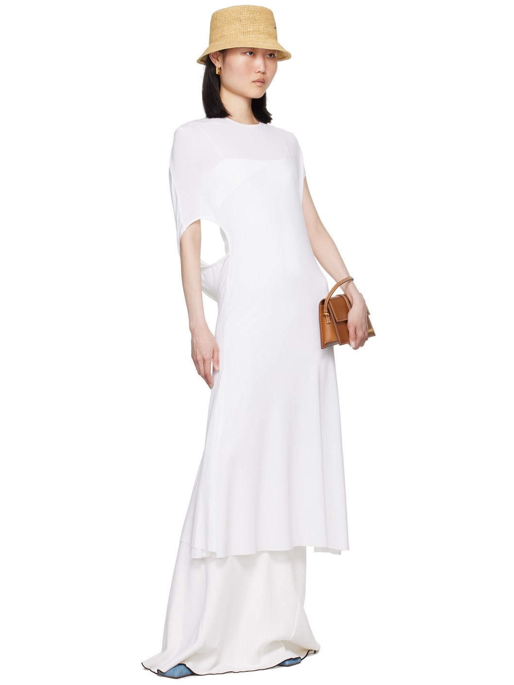 White La Casa 'La robe Salerno' Midi Dress - 4