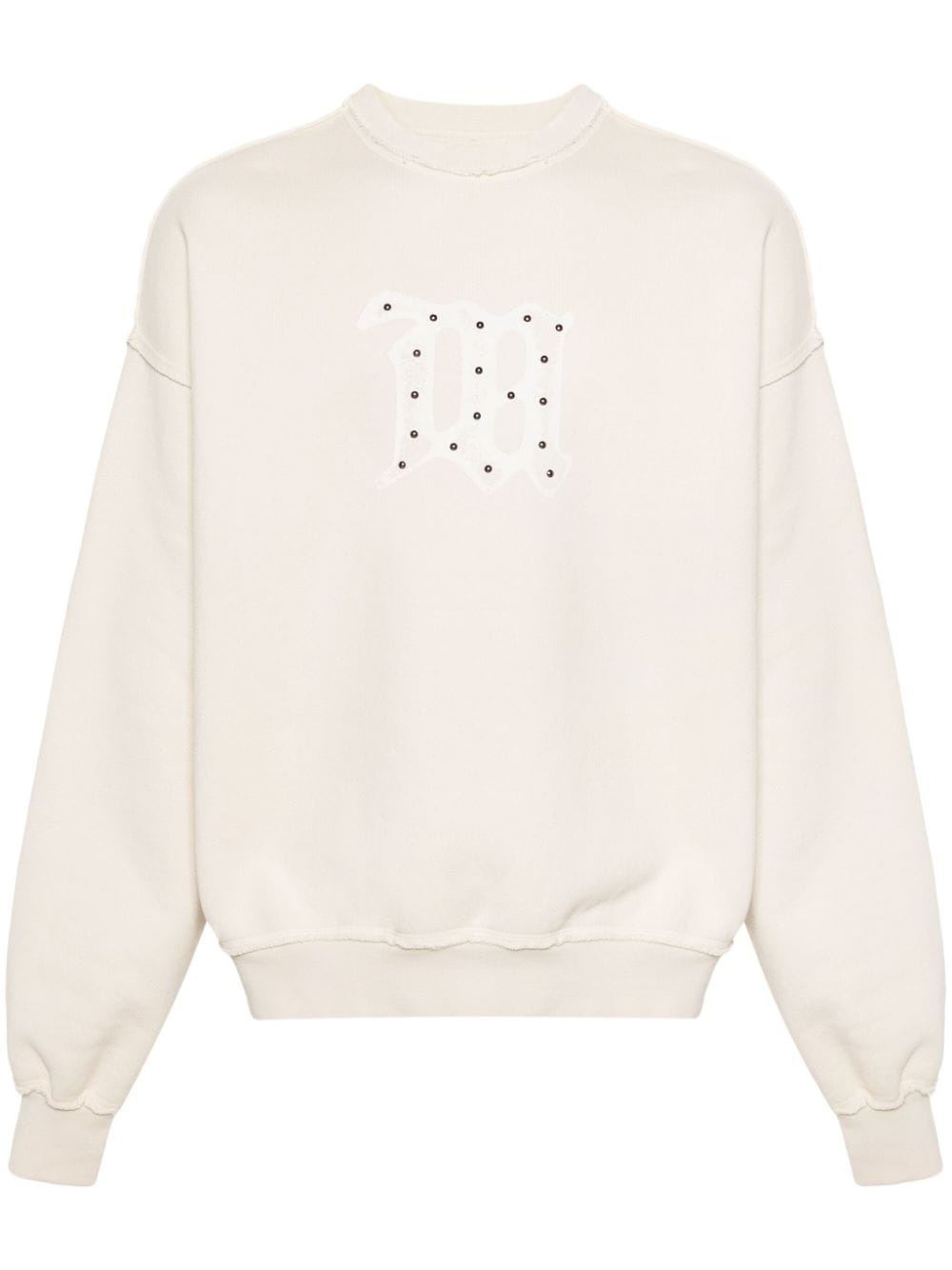 logo-print cotton sweatshirt - 1