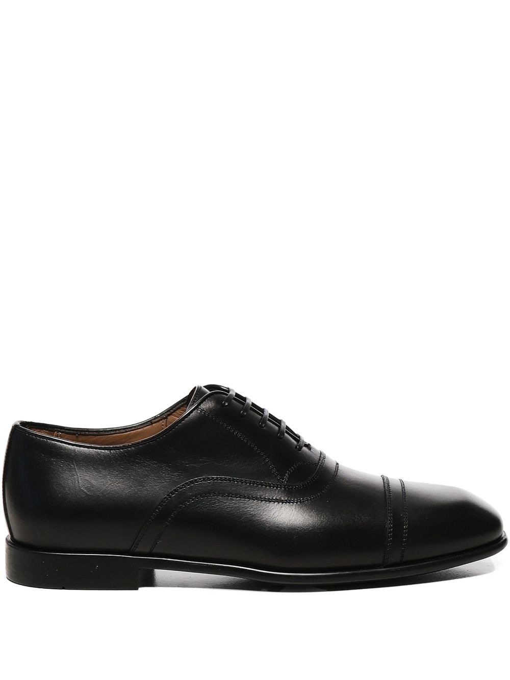cap-toe lace-up loafers - 1
