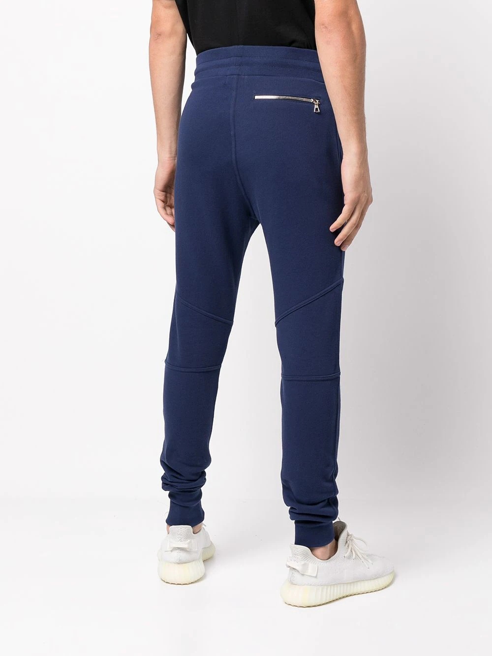 tapered-leg cotton track pants - 4