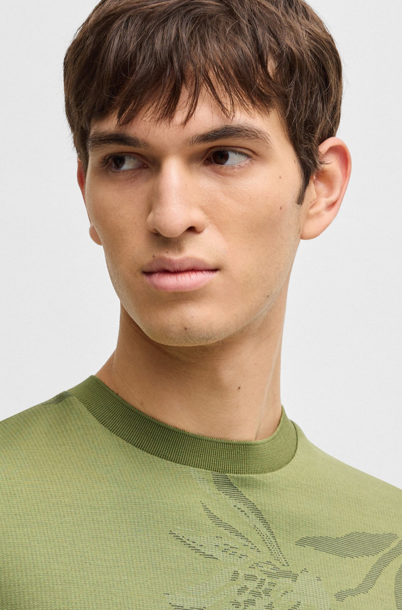 FLORAL JACQUARD와 MERCERIZED-COTTON T-SHIRT 3