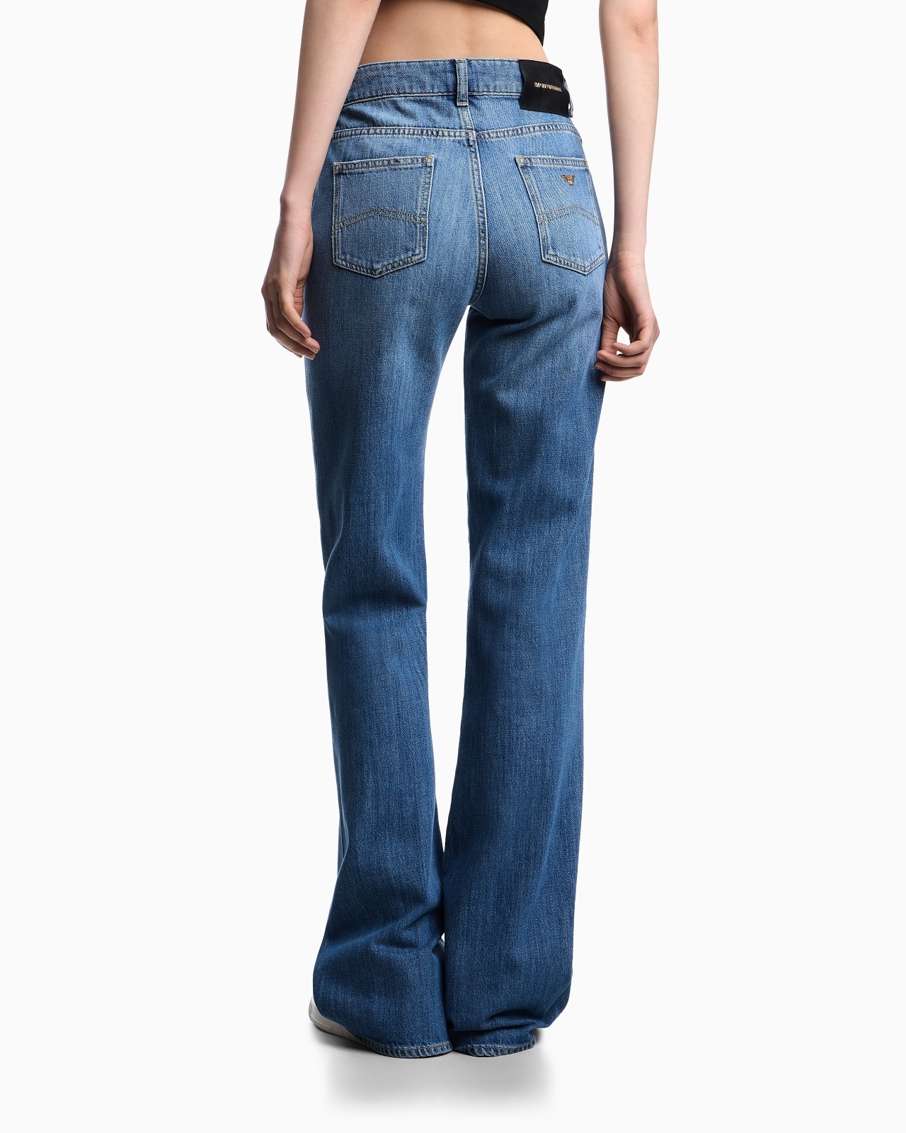 J9D MID-RISE JEANS WITH FLARED HEM IN DENIM - 3