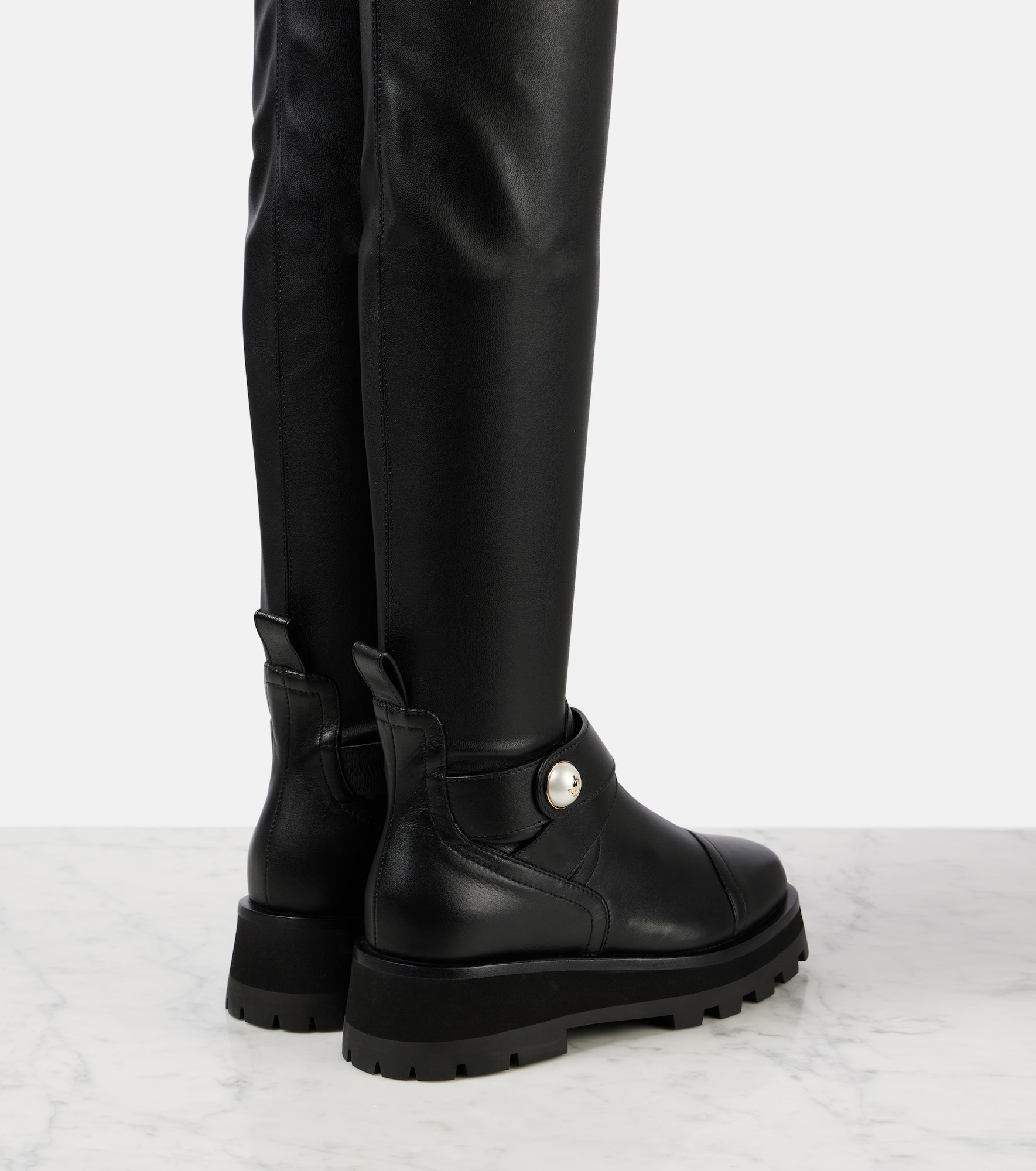 Meena leather over-the-knee boots - 2