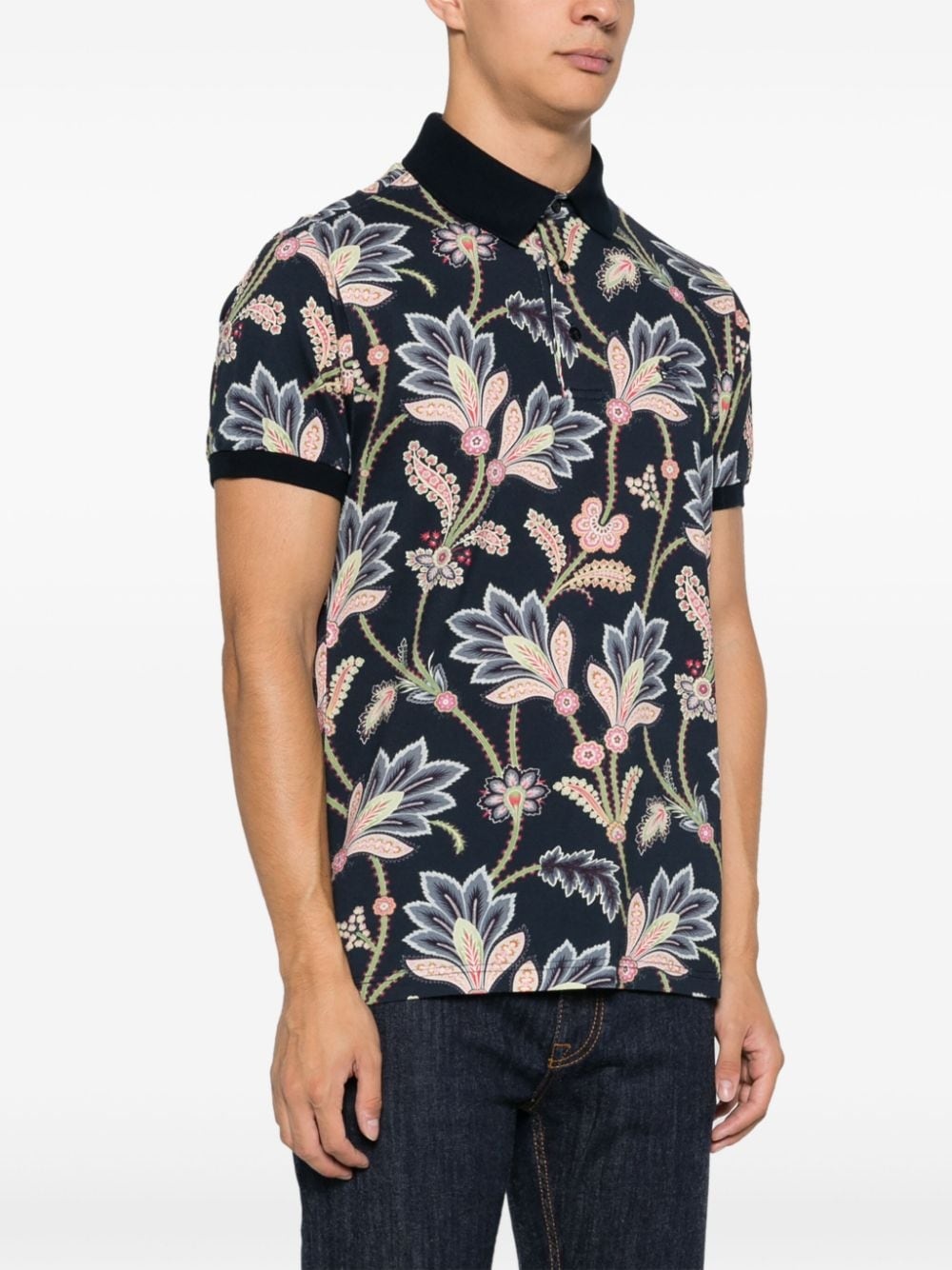 paisley-print polo shirt - 3