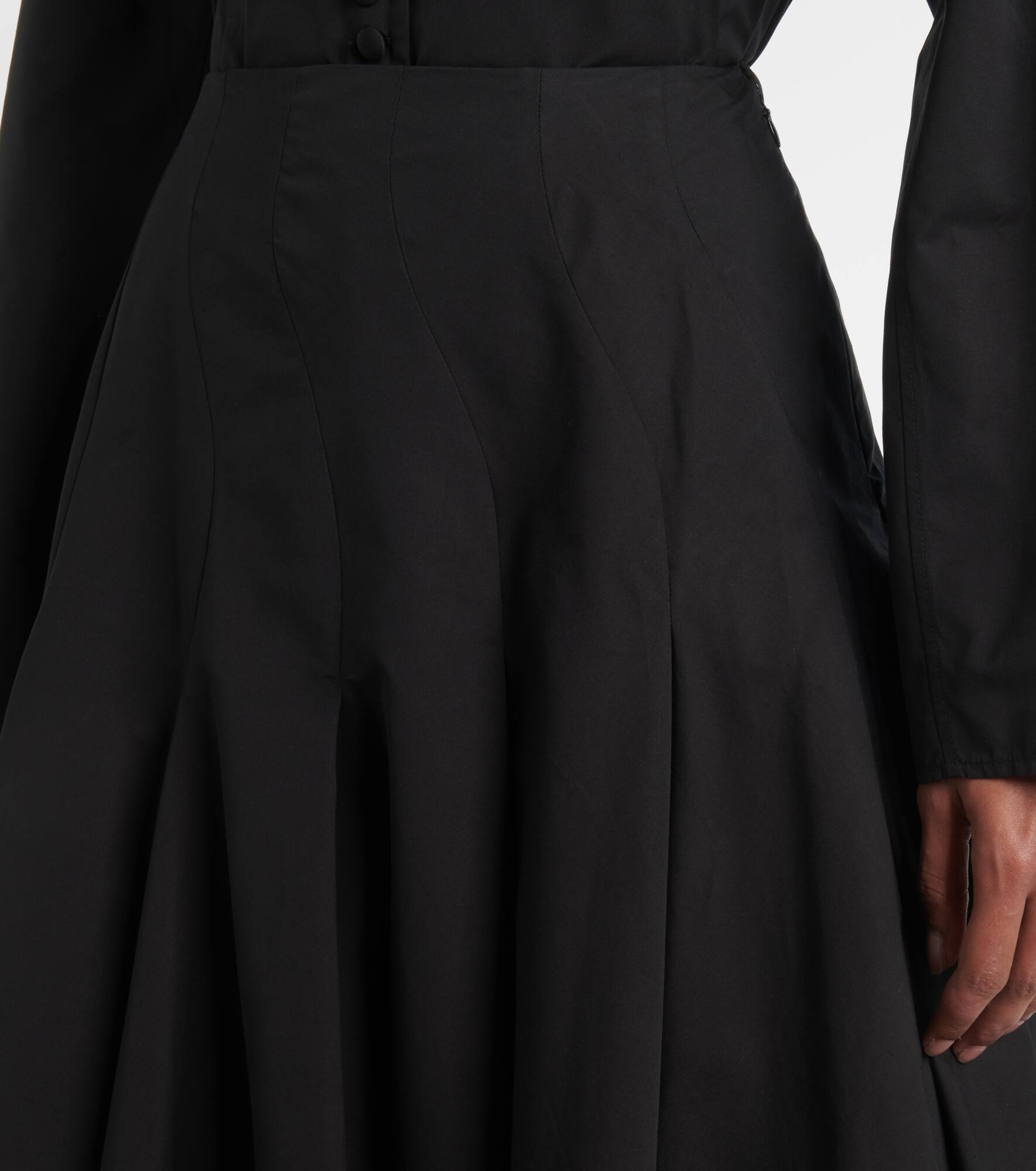 Rio asymmetric cotton midi skirt - 4