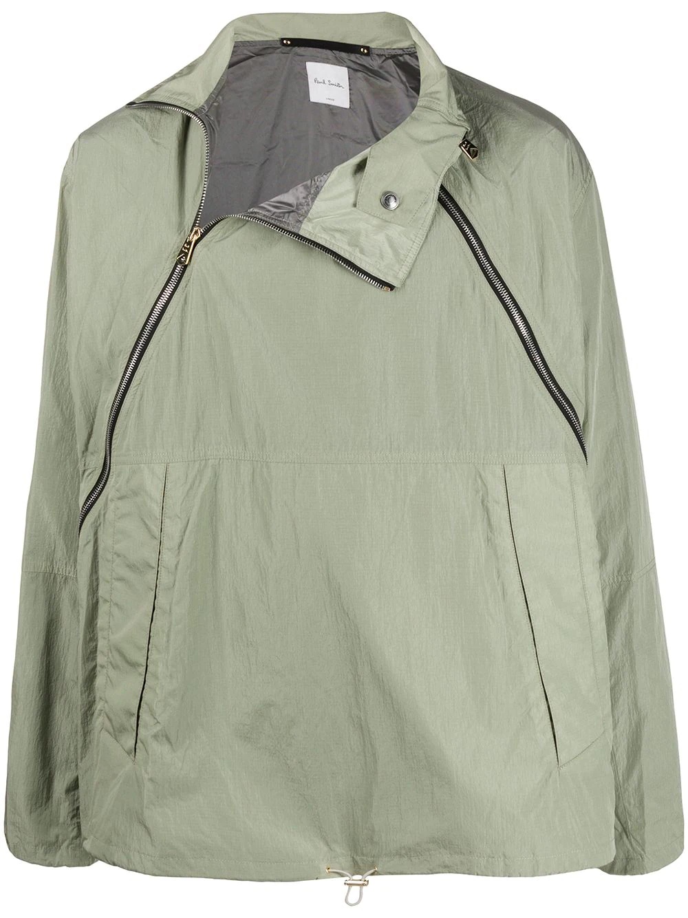 off-center zip windbreaker - 1