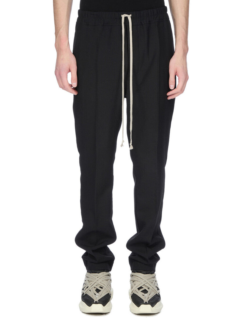 Drawstring Slim Long Pants Black 1
