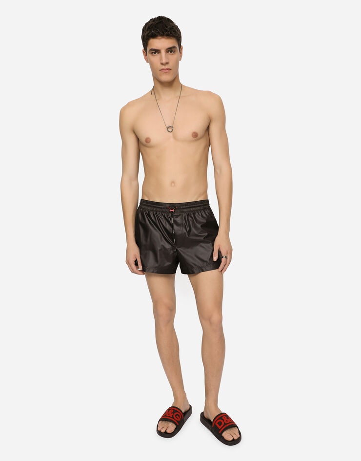 Short swim trunks with side bands - 2