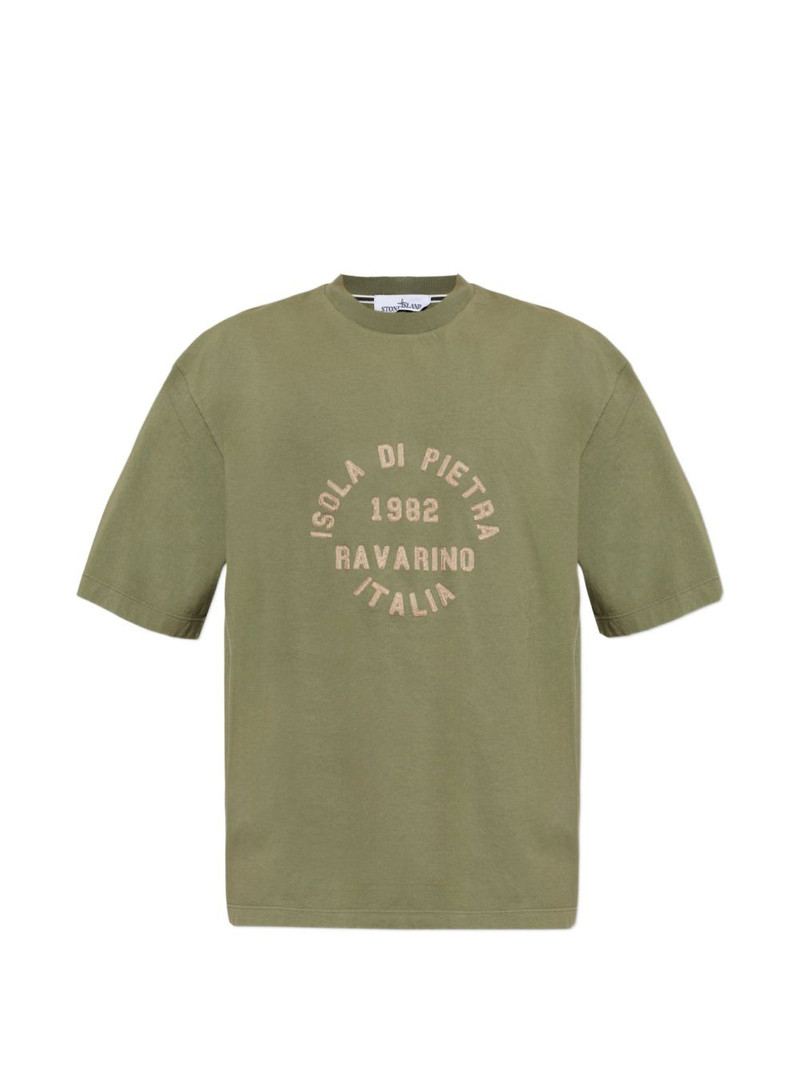 logo-embroidered T-shirt 1