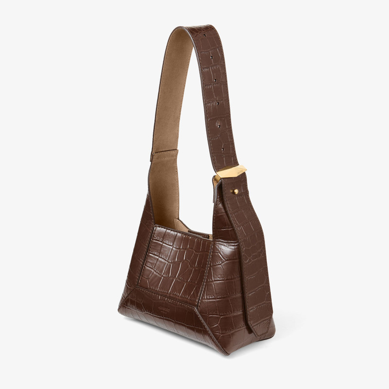 JIMMY CHOO Diamond Hobo S
Chocolate Croc Embossed Calf Leather Shoulder Bag outlook
