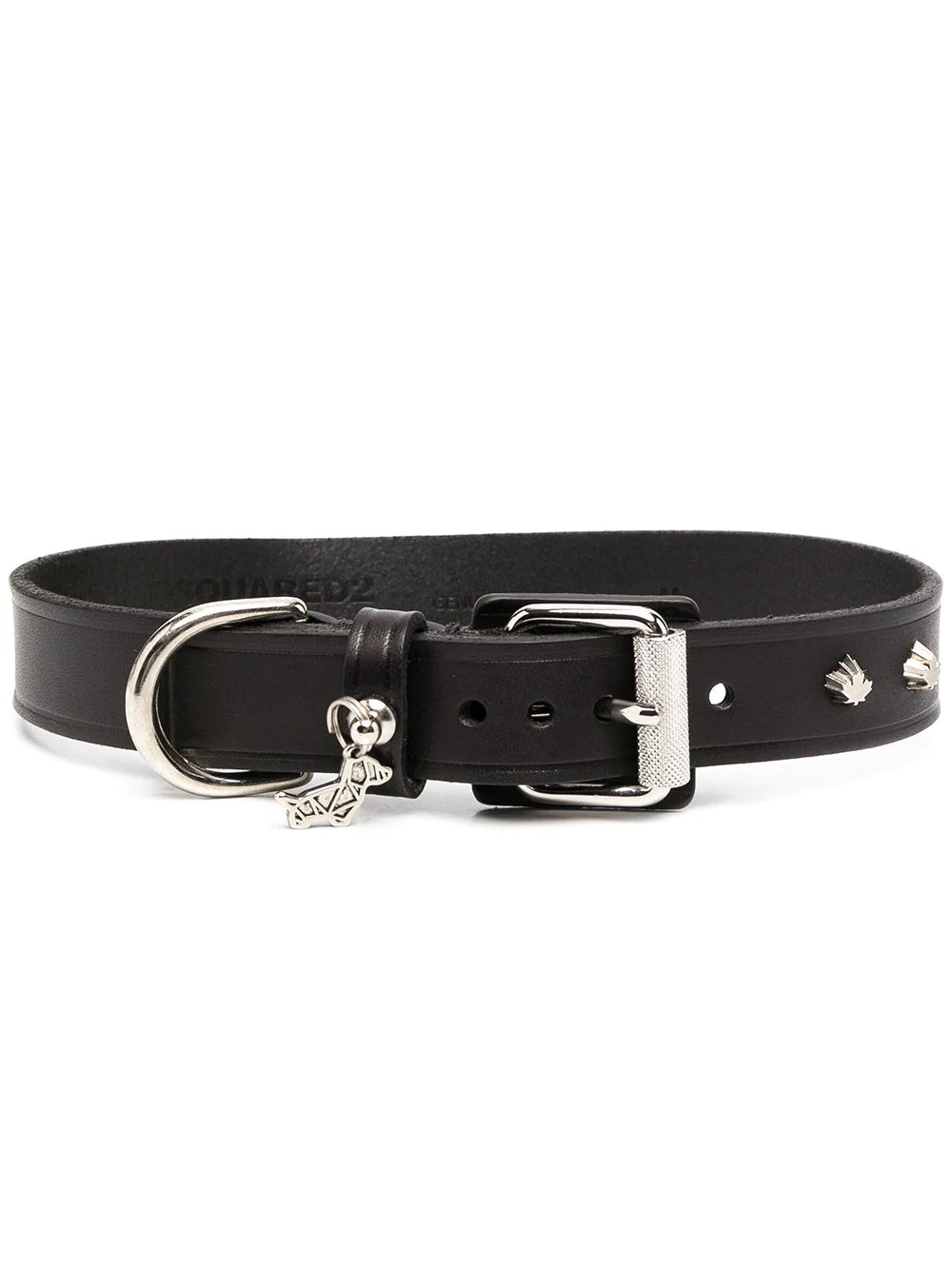 calf leather dog collar - 1