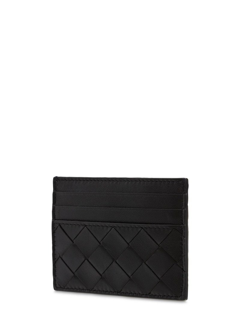 Intrecciato leather credit card case - 2
