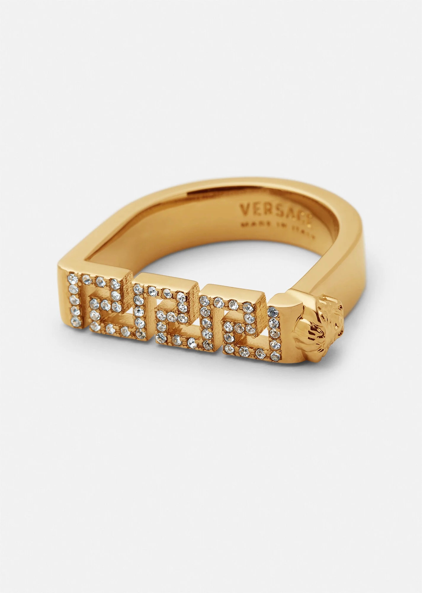 Crystal Greca Bar Ring - 2
