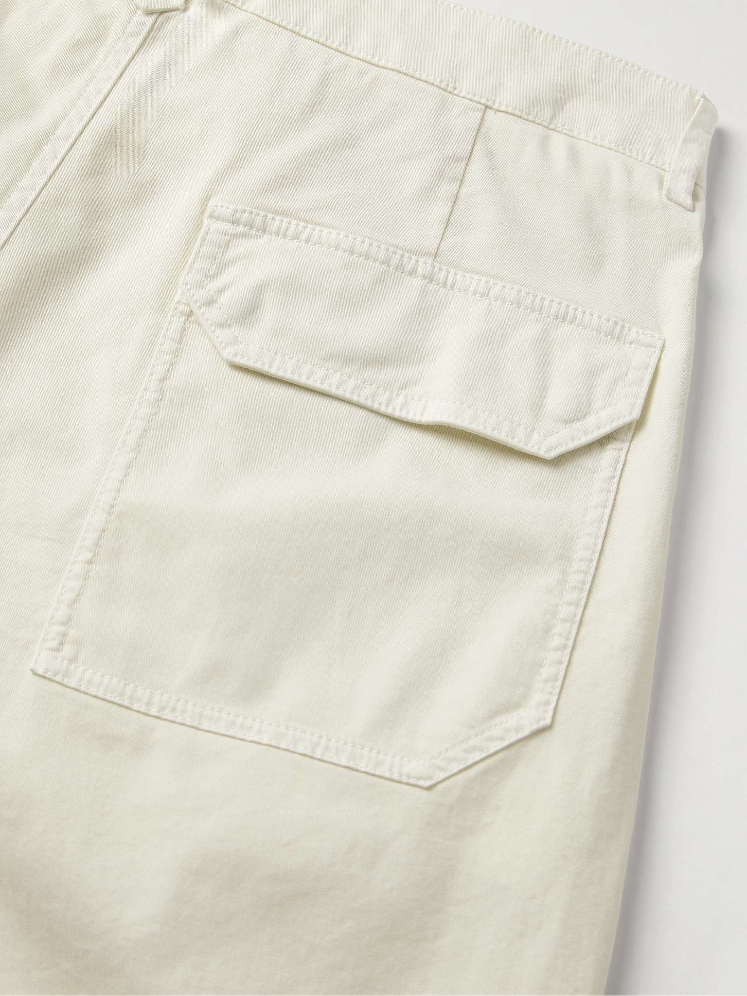 Straight-Leg Pleated Cotton-Blend Twill Bermuda Shorts - 4