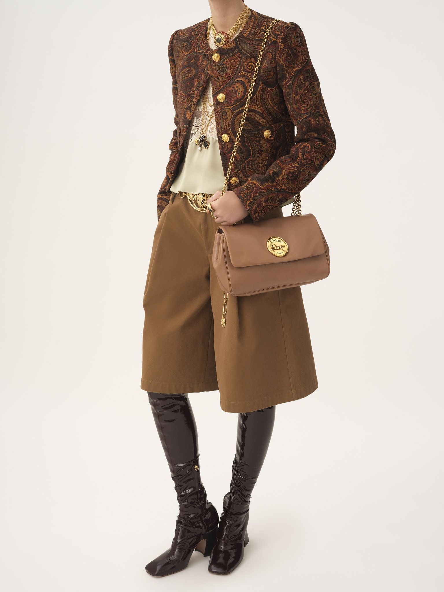 CHLOÉ HERITAGE SHOULDER BAG IN GRAINED LEATHER - 7