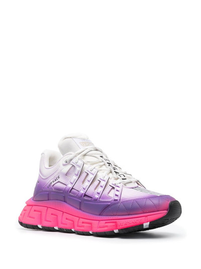 VERSACE ombré-effect leather sneakers outlook