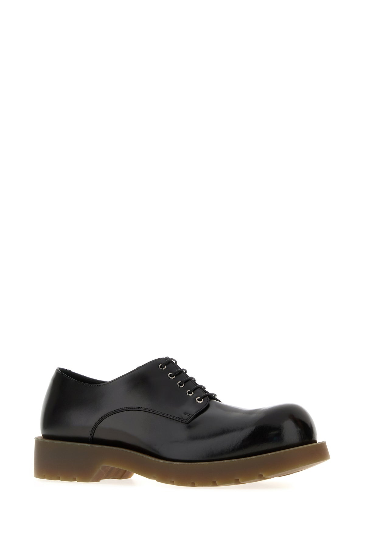 Black leather lace-up shoes - 2