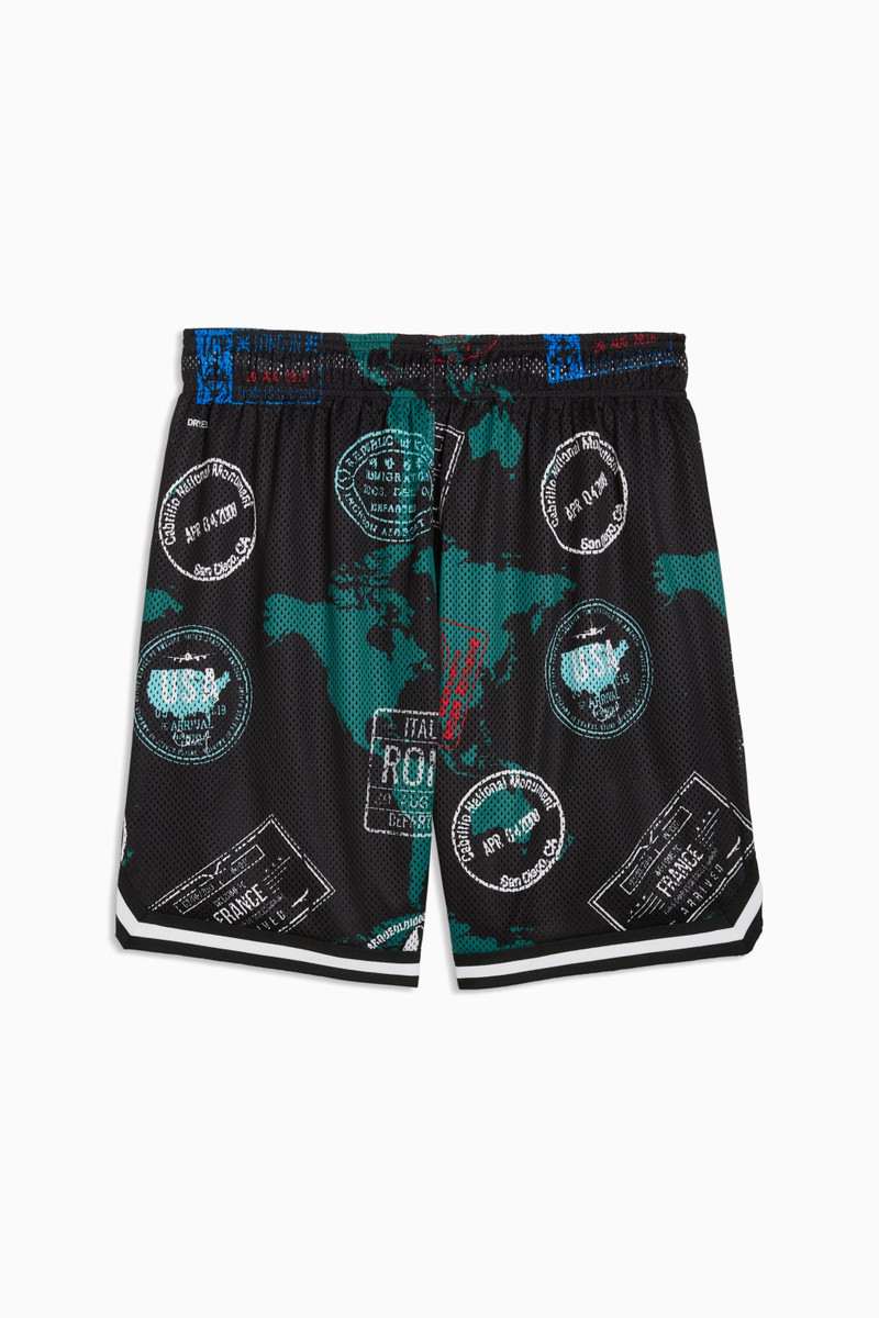 Around The World Men's Patterned 7" Basketball Shorts 2