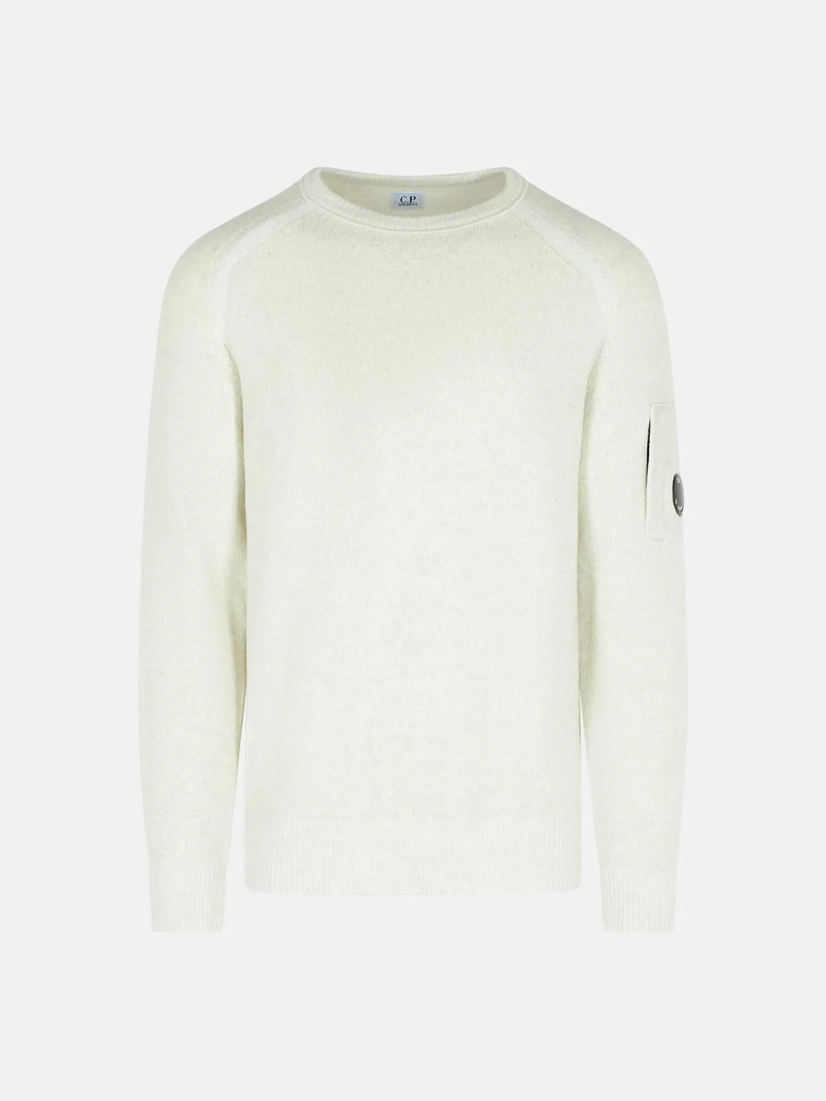 WHITE WOOL BLEND SWEATER - 1
