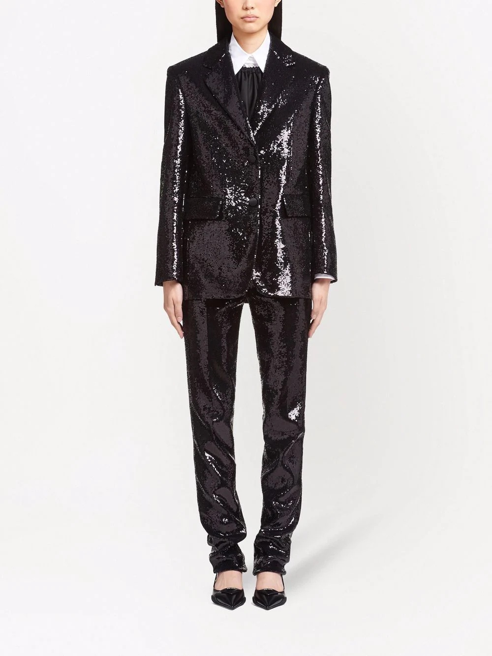 sequin-embellished blazer - 2